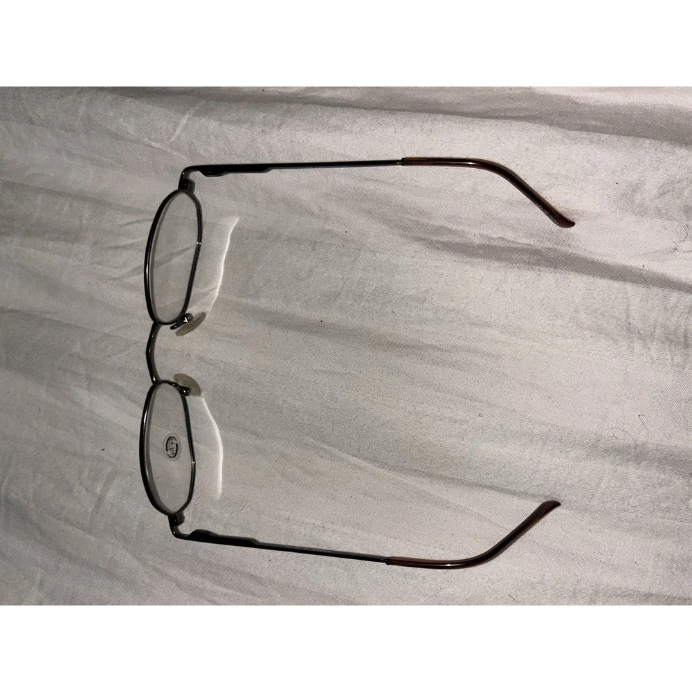 CE-TRU 1405 Brown Oval New Rare 46-20-135 Metal Full Rim Eyeglasses Frame